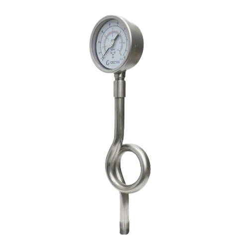 pressure gauge syphon octa sideview